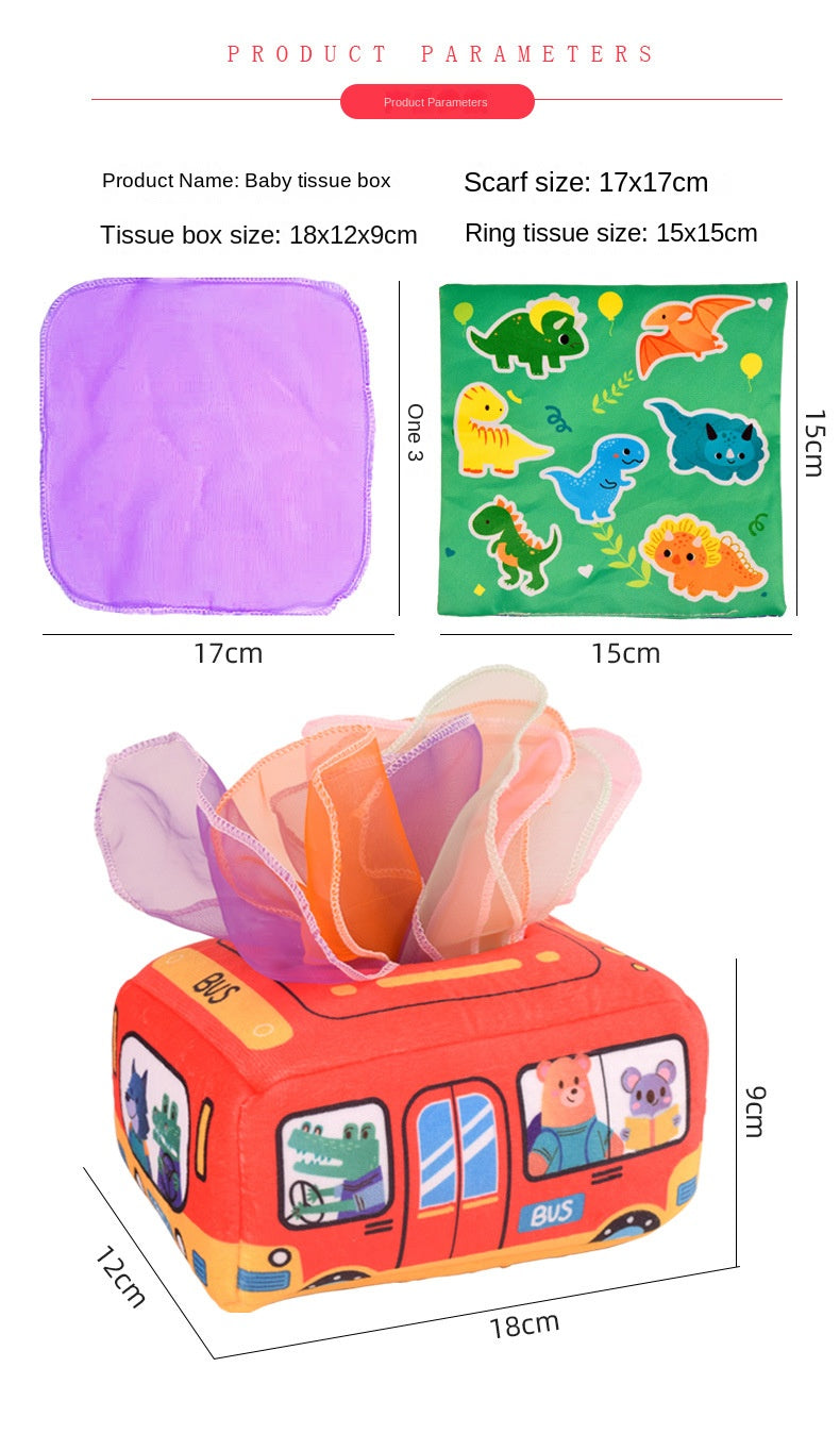 Magic Tissue Box Toy Montessori Sensory Learning Activity
