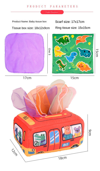 Magic Tissue Box Toy Montessori Sensory Learning Activity