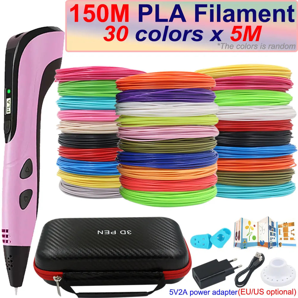 3D Printing Pen for Kids with LCD Screen & 200M PLA Filament