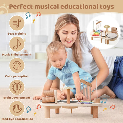Wooden Kids Xylophone Montessori Musical Instrument Toy