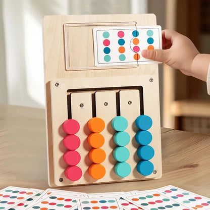 Montessori Wooden Shape Matching Board Learning Puzzle