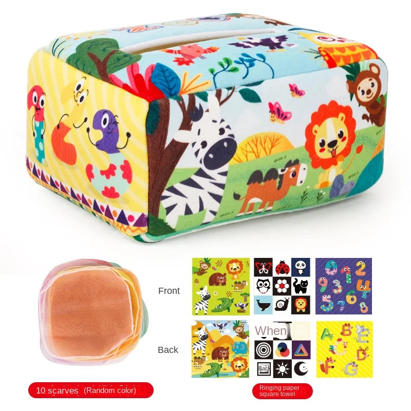 Magic Tissue Box Toy Montessori Sensory Learning Activity