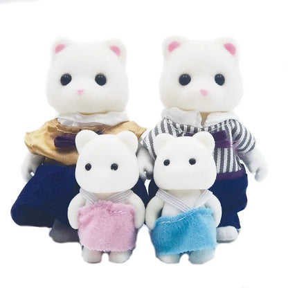 Forest Animal Dollhouse Accessories Mini Animal Family Set