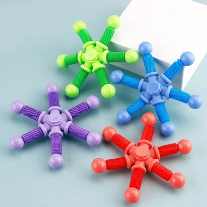 Transformable Fidget Spinner with Pop Tube & Suction Cup