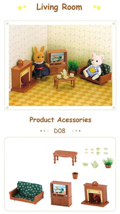 1:12 Miniature Dollhouse Furniture Set Pretend Play Accessories