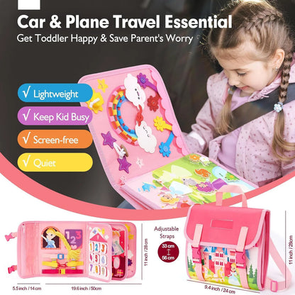Toddler Busy Board Backpack Montessori Learning Activity Toy