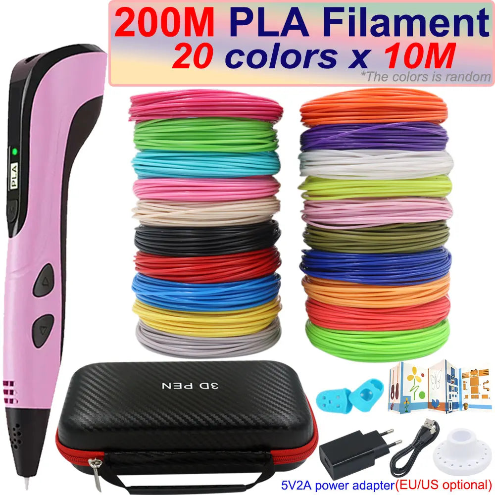 3D Printing Pen for Kids with LCD Screen & 200M PLA Filament