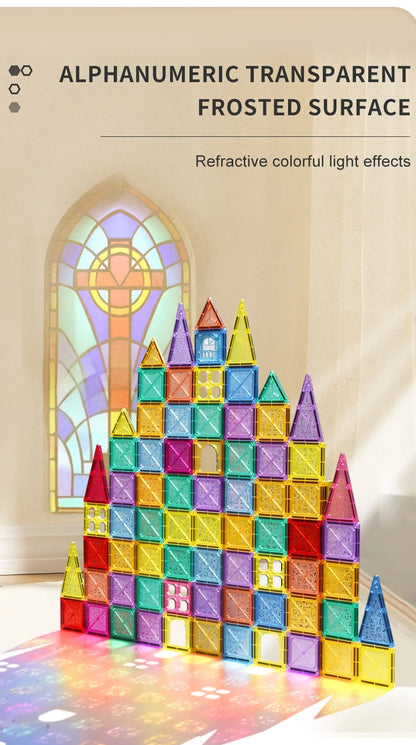 Magnetic Building Tiles STEM Construction Toy for Kids