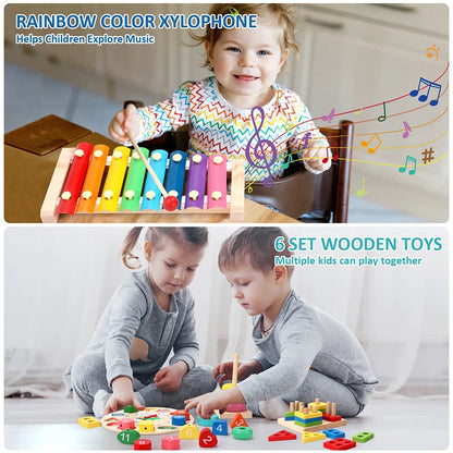 Wooden Baby Puzzles 3D Early Learning Educational Toy