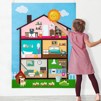 Felt Busy Board 4 in 1 Interactive Story Learning Set