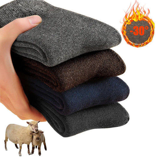 Merino Wool Socks Thick Thermal Winter Crew Socks