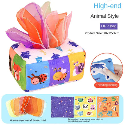 Magic Tissue Box Toy Montessori Sensory Learning Activity