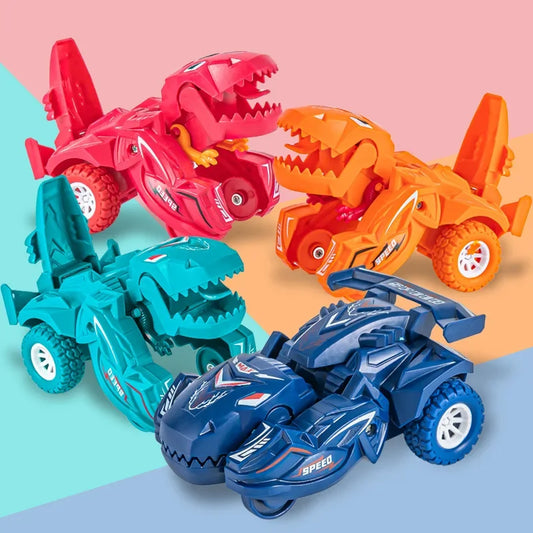 2-in-1 Dinosaur Transforming Car Toy for Kids