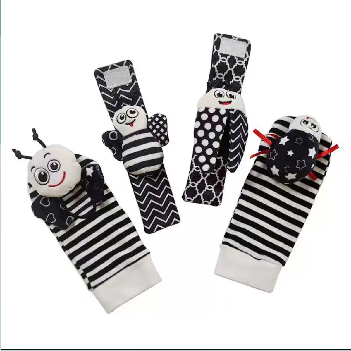Baby Rattle Socks – Wrist Rattle & Foot Finder Toy Set