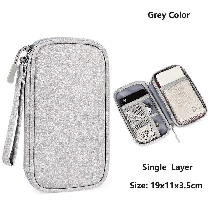 Electronic Cable Organizer Bag Waterproof Travel Storage Case