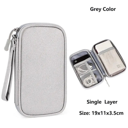Electronic Cable Organizer Bag Waterproof Travel Storage Case