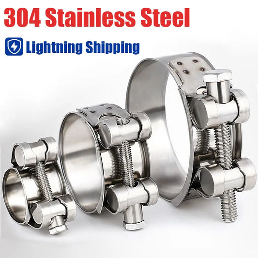 304 Stainless Steel Hose Clamp for Air Water Fuel Pipes