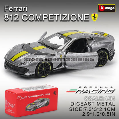 Bburago Ferrari 1:64 Diecast Pull Back Car with Lights & Sound