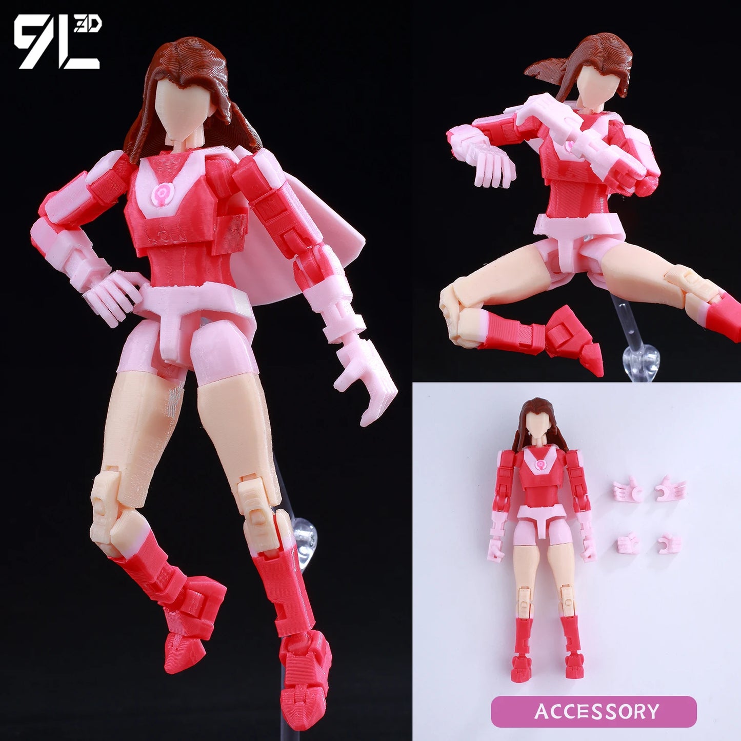 14cm Multi Jointed Action Figure 3D Printed Poseable Collectible Toy