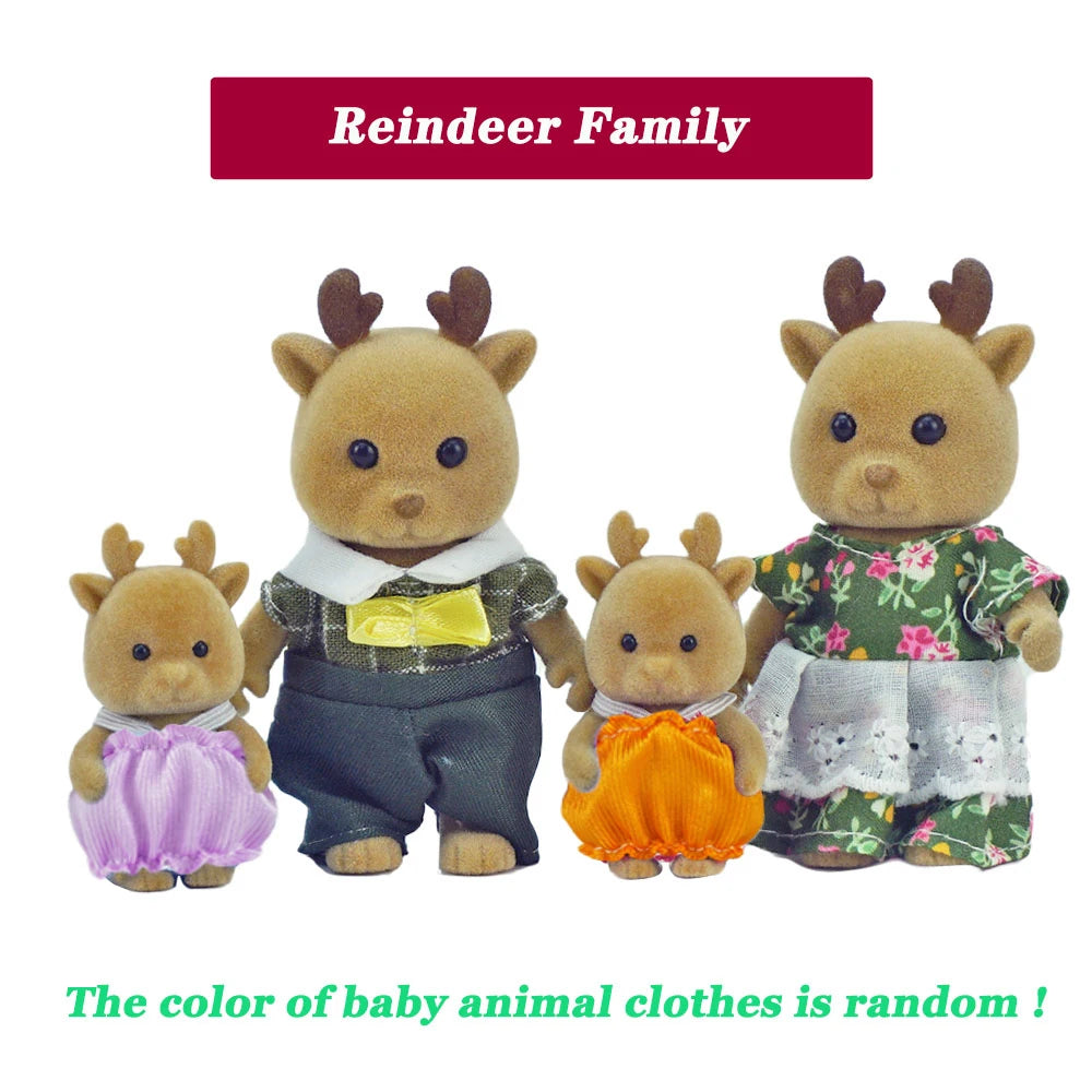 1:12 Mini Animal Doll Forest Family Dollhouse Figure