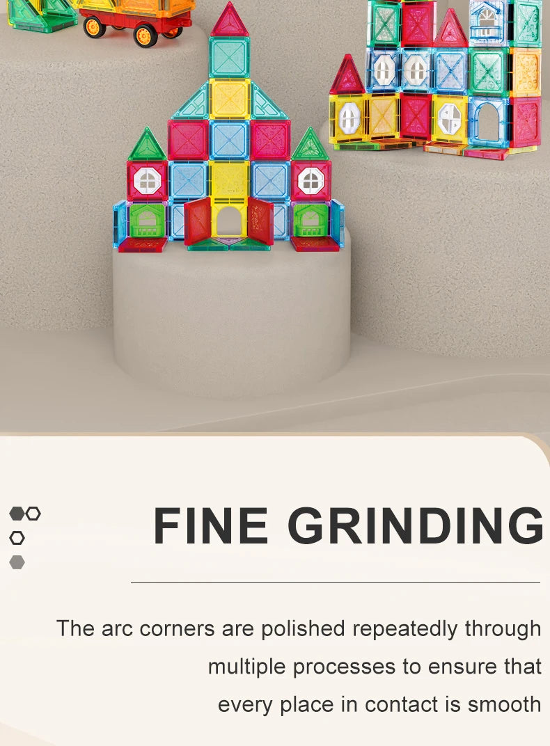 Magnetic Building Tiles STEM Construction Toy for Kids