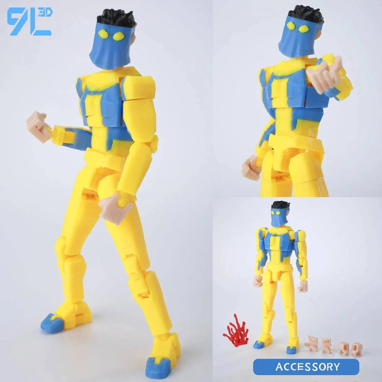 Invincible Boy Action Figure 14cm 3D Printed Poseable Model