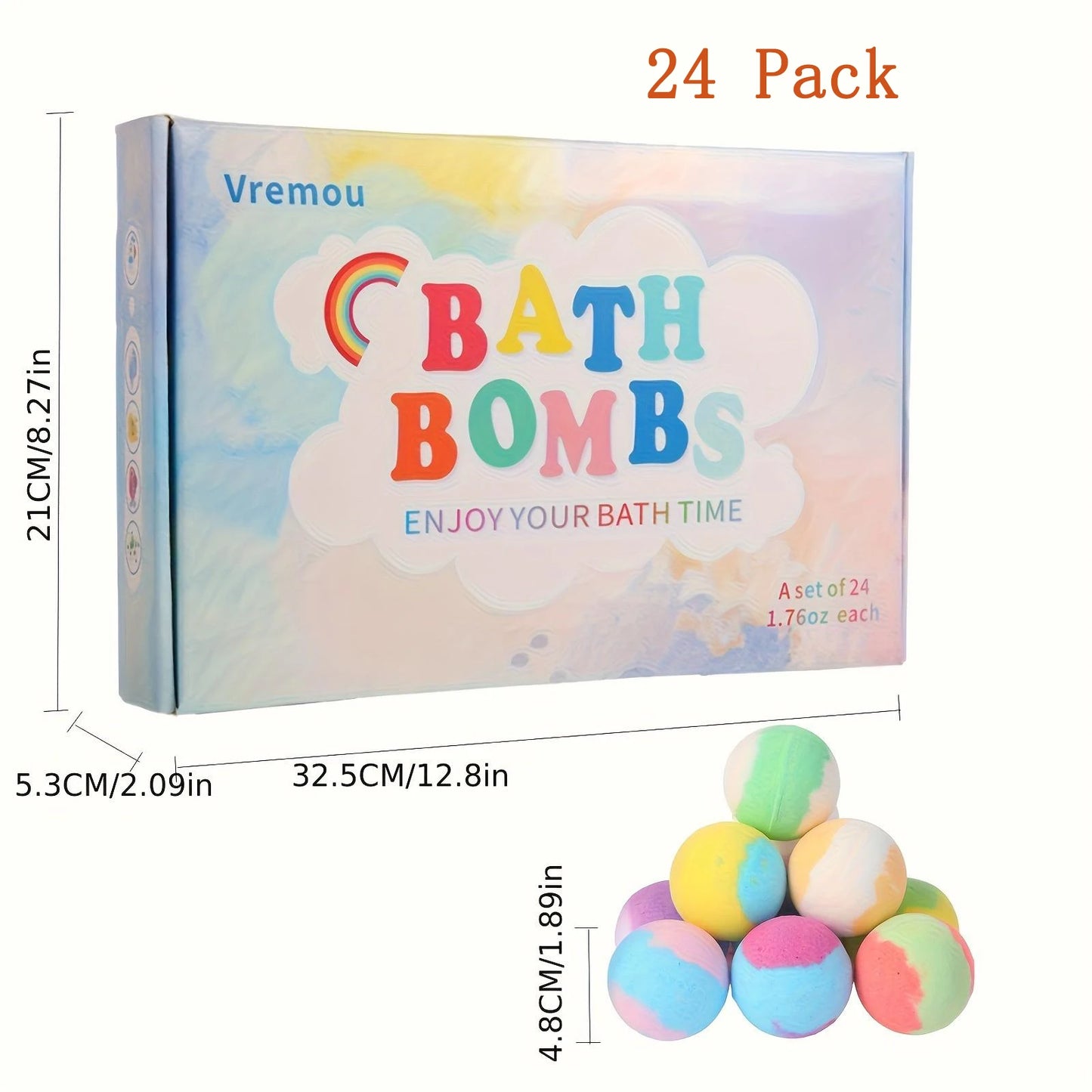 Kids Bath Bomb Gift Set 15/24 Pack with Surprise Inside
