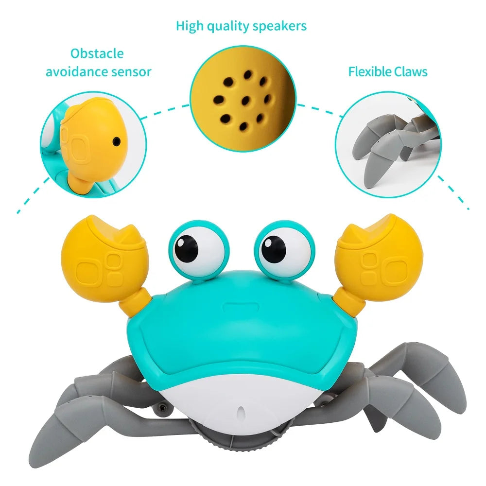 Interactive Crawling Crab Toy with Music and Lights