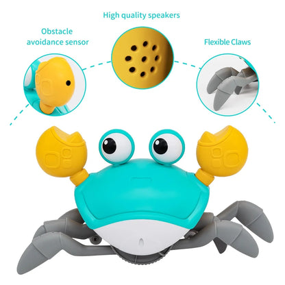Interactive Crawling Crab Toy with Music and Lights