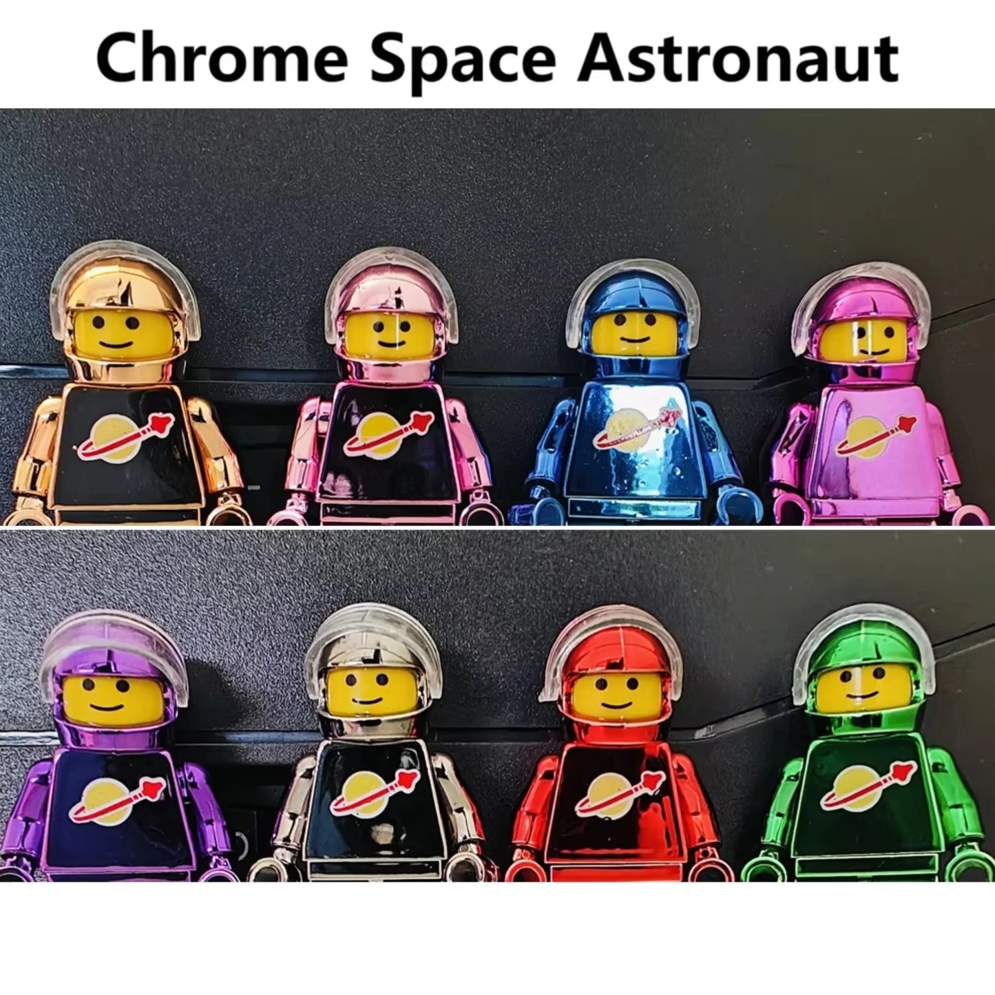Mr Gold Building Block Figure Chrome Gold Minifigure