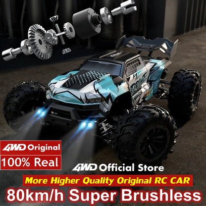 1:16 4WD High-Speed RC Monster Truck – 80KM/H Brushless Off-Road Racing Car