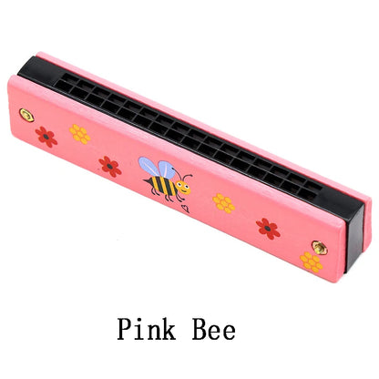 Wooden Harmonica Musical Instrument Toy for Kids