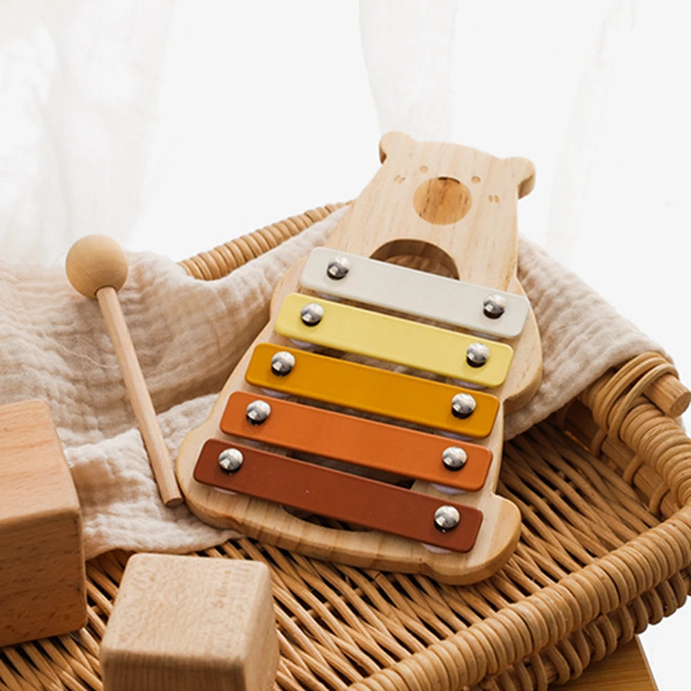 Wooden Kids Xylophone Montessori Musical Instrument Toy