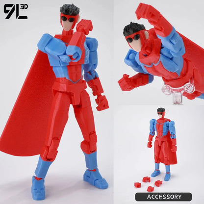 Invincible Boy Action Figure 14cm 3D Printed Multi Jointed Model