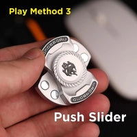 3-in-1 Metal Fidget Toy Spinner Slider Stress Relief EDC