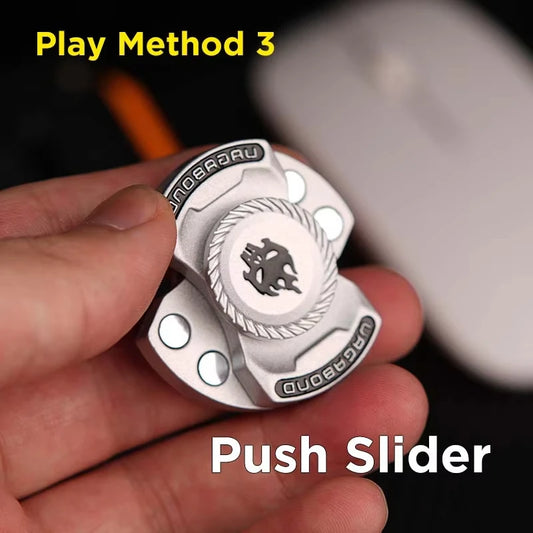 3-in-1 Metal Fidget Toy Spinner Slider Stress Relief EDC