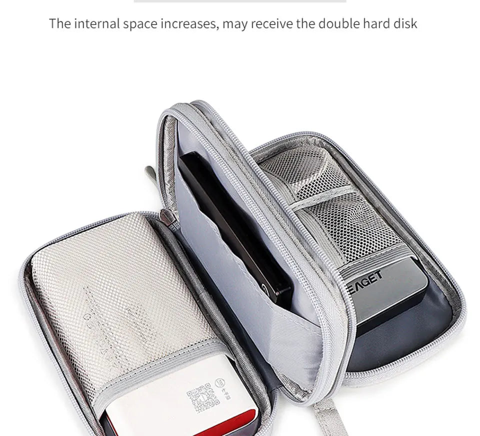 Electronic Cable Organizer Bag Waterproof Travel Storage Case