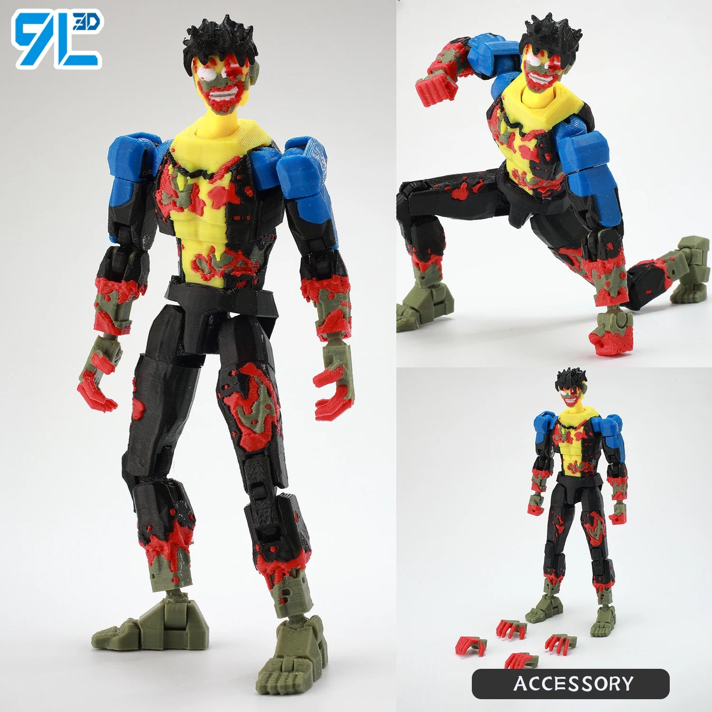 Invincible Boy Action Figure 14cm 3D Printed Multi Jointed Model