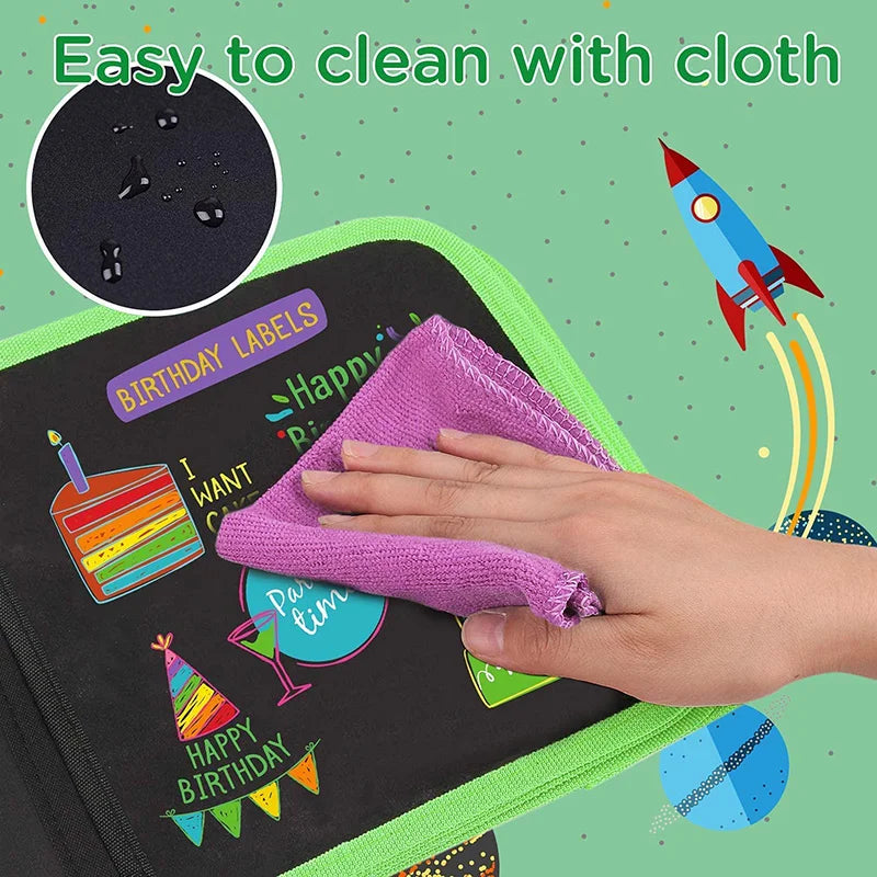 Reusable Doodle Book for Kids with 12 Watercolor Pens