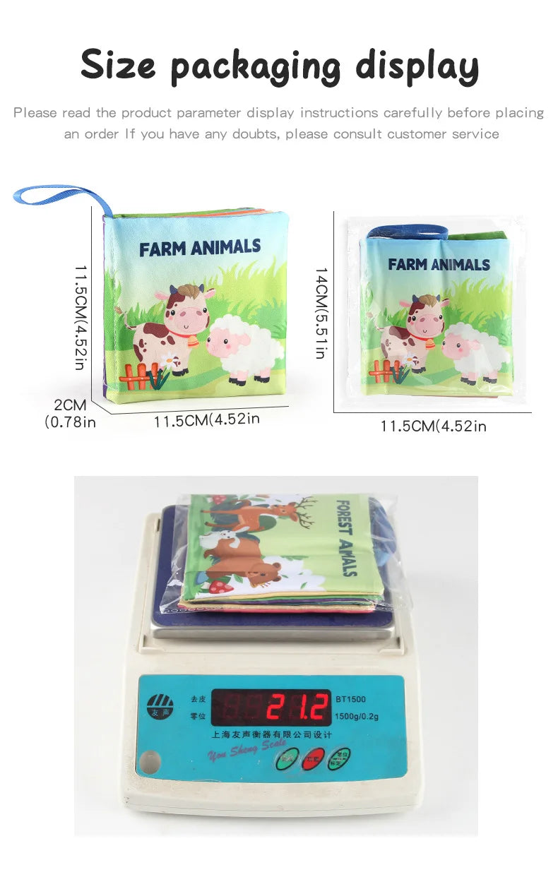 Soft Baby Cloth Book Montessori Sensory Learning Toy