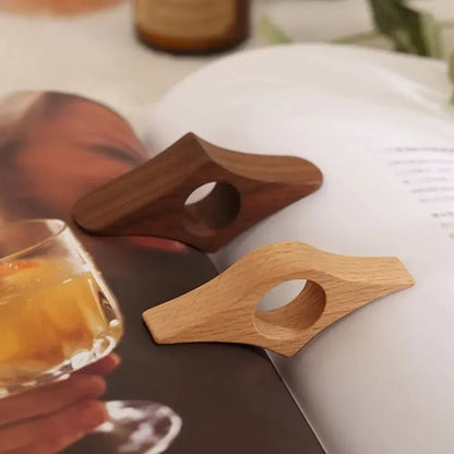 Wooden Thumb Bookmark for One-Hand Reading