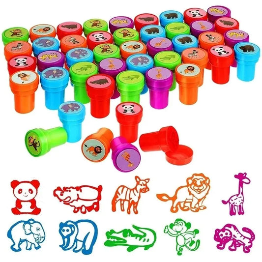 10PCS Kids Self Ink Stamps Set for DIY Crafts