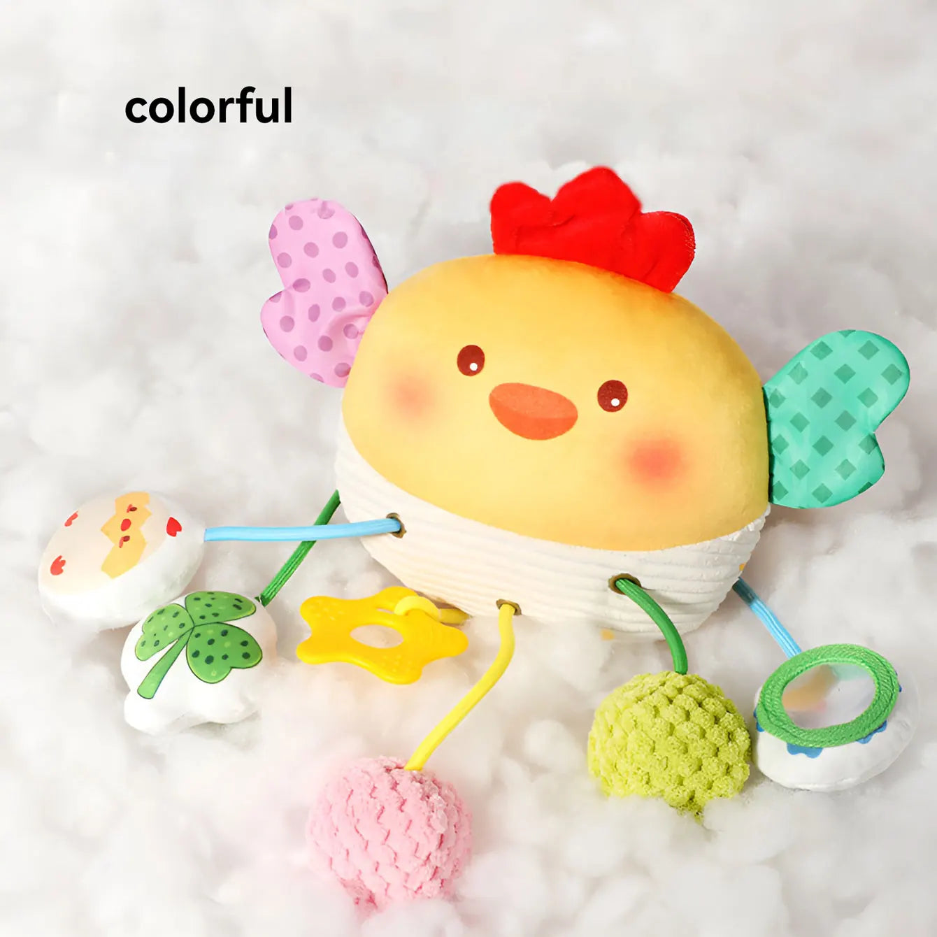 Baby Crib Hanging Toy Pull String Sensory Pendant