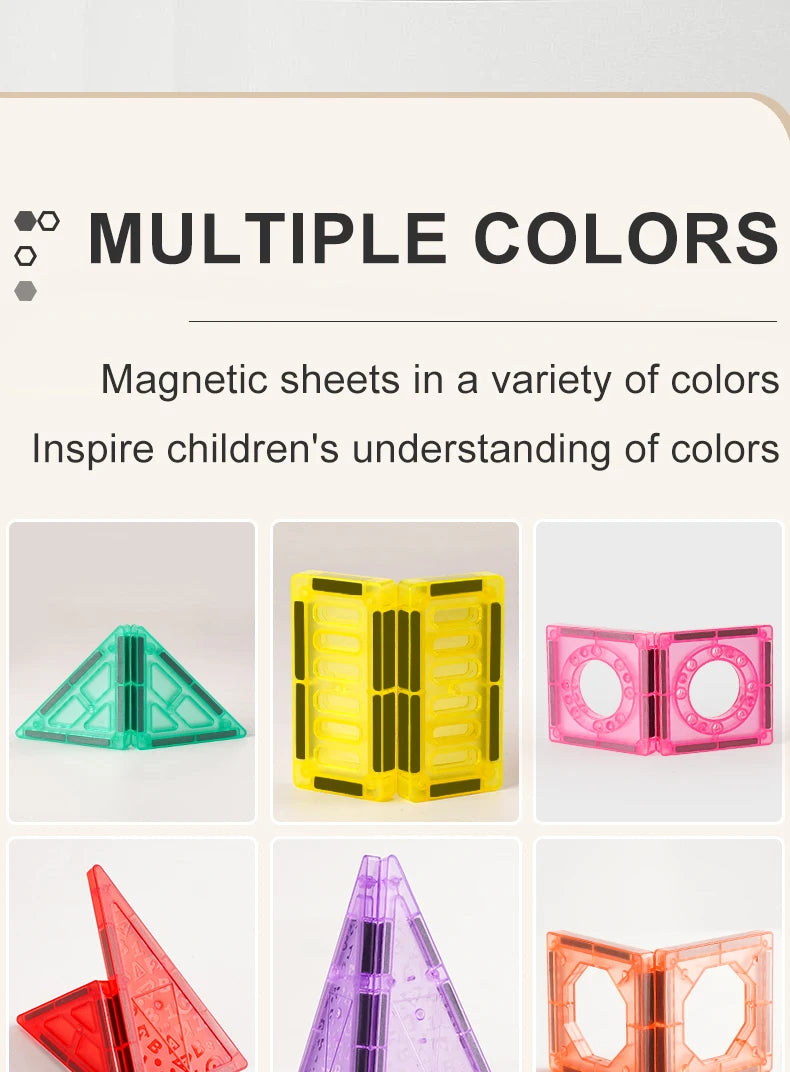 Magnetic Building Tiles STEM Construction Toy for Kids