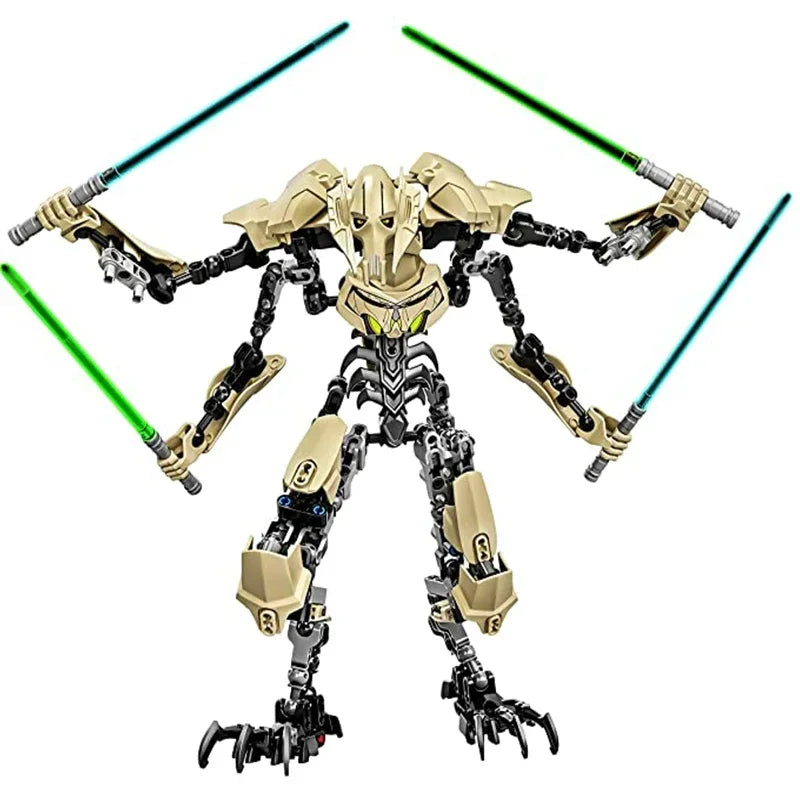 32cm General Grievous PVC Action Figure with Lightsaber Hilts