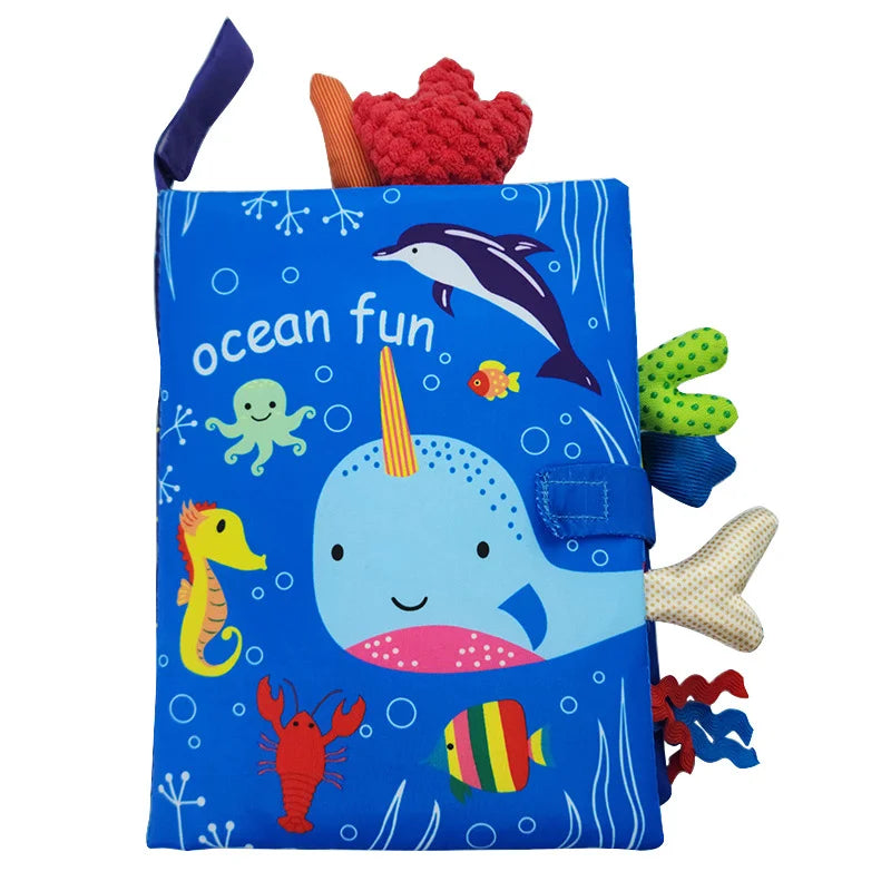 Baby Tail Cloth Book Interactive Sensory Learning Toy