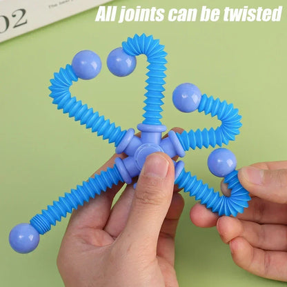 Transformable Fidget Spinner with Pop Tube & Suction Cup