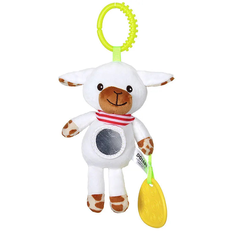Baby Plush Rattle Toy with Teether Giraffe Zebra Handbell