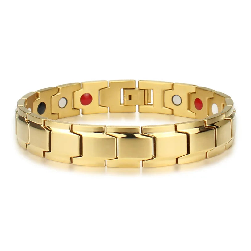 Stainless Steel Bangle Bracelet – Elastic Italian Charm Style
