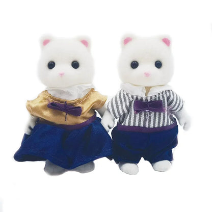 Forest Animal Dollhouse Accessories Mini Animal Family Set